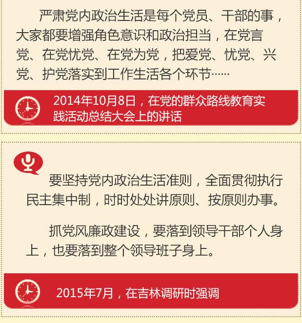 黨的十八大以來習(xí)總書記“話”黨內(nèi)政治生活